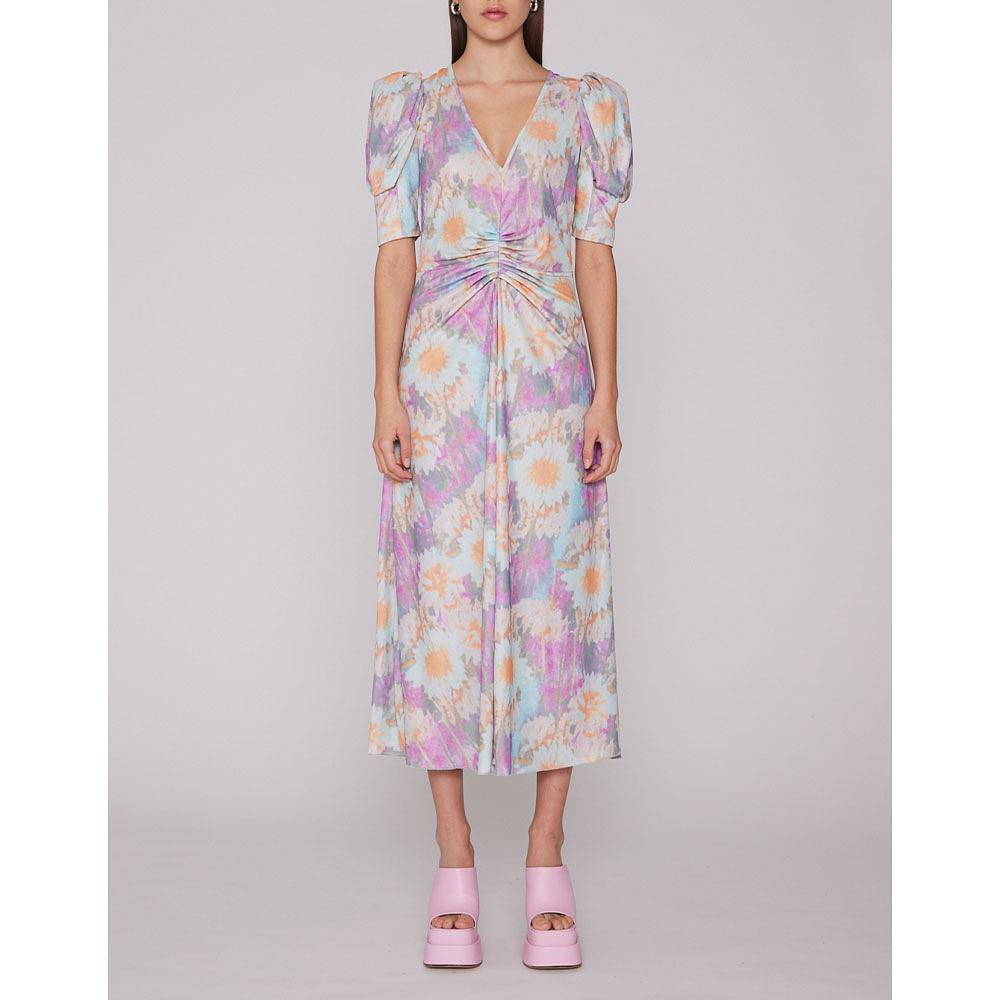 Sierina Dress, från ROTATE, i färgen Super Pink Comb.