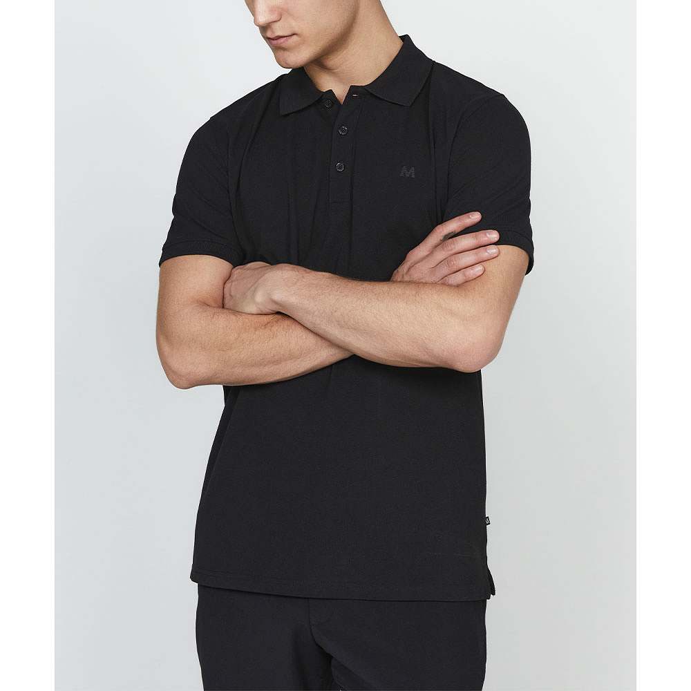 MApoleo Melange Poloshirt, från Matinique, i färgen Black.