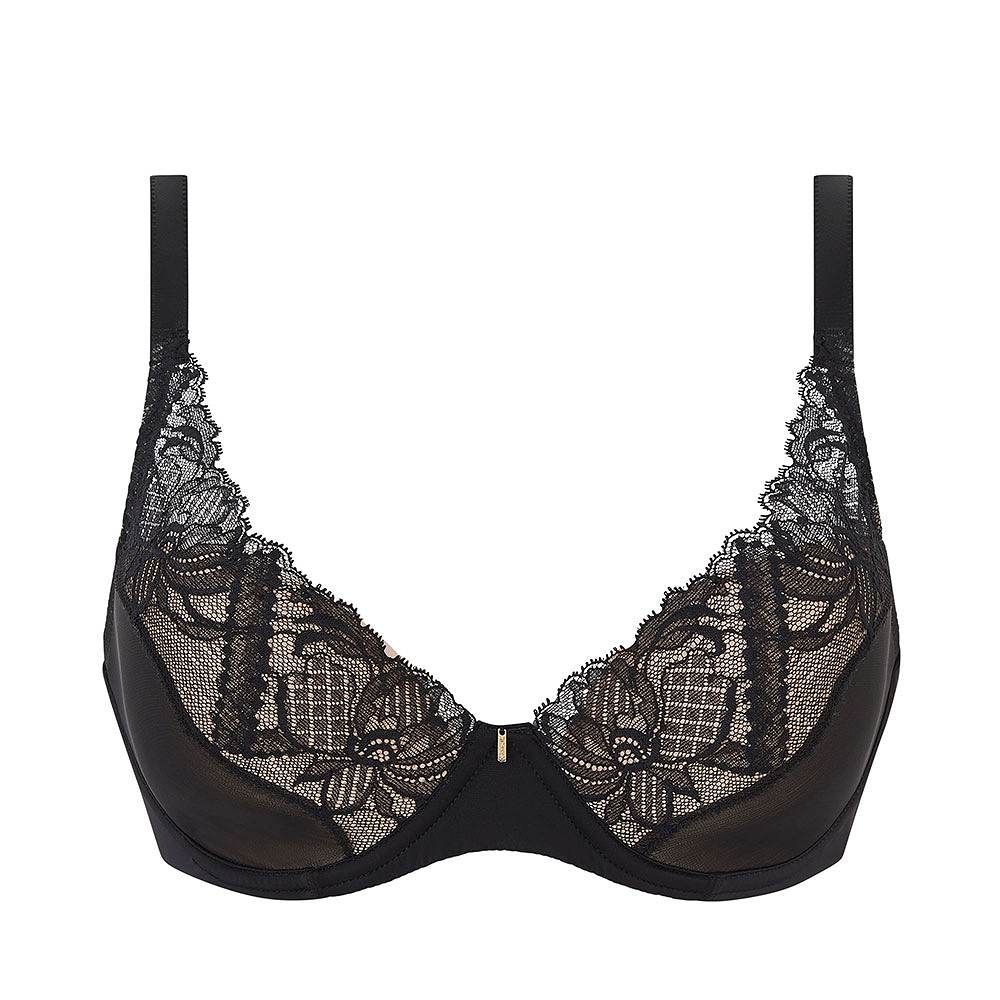 Orangerie Dream Plunge T-shirt Bra, från Chantelle, i färgen Black.