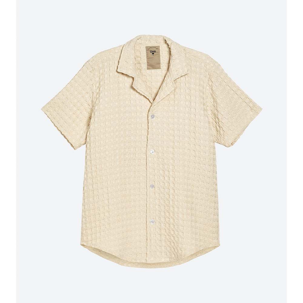 Ecru Cuba Waffle Shirt, från OAS, i färgen Offwhite.