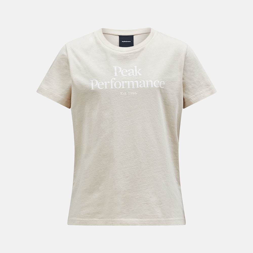 Jr Original Tee, från Peak Performance, i färgen Sand Fog.