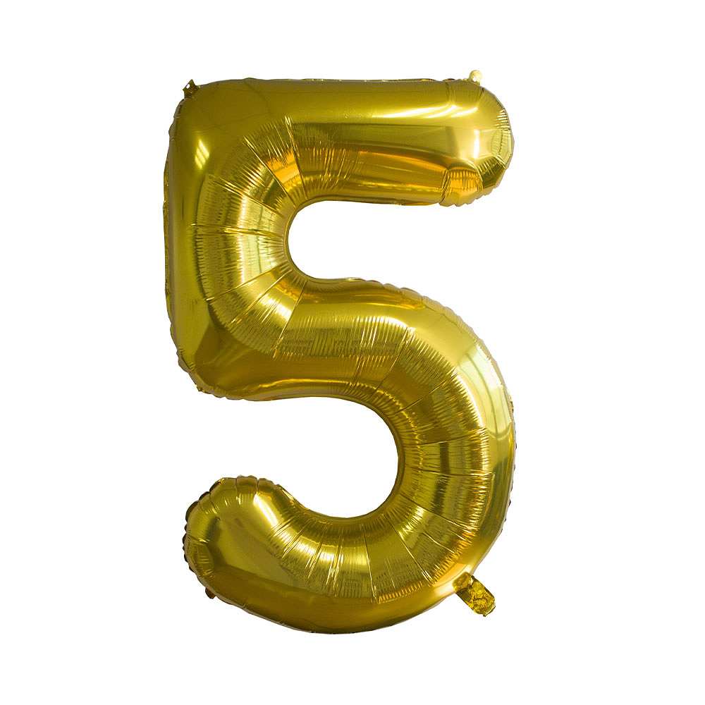 Folieballong guld - 5, från Design House 95, i färgen Gold.