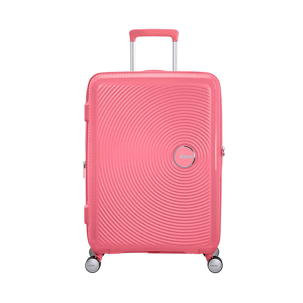 Soundbox expanderbar kabinväska 67 cm, från American Tourister, i färgen Sun Kissed Coral.