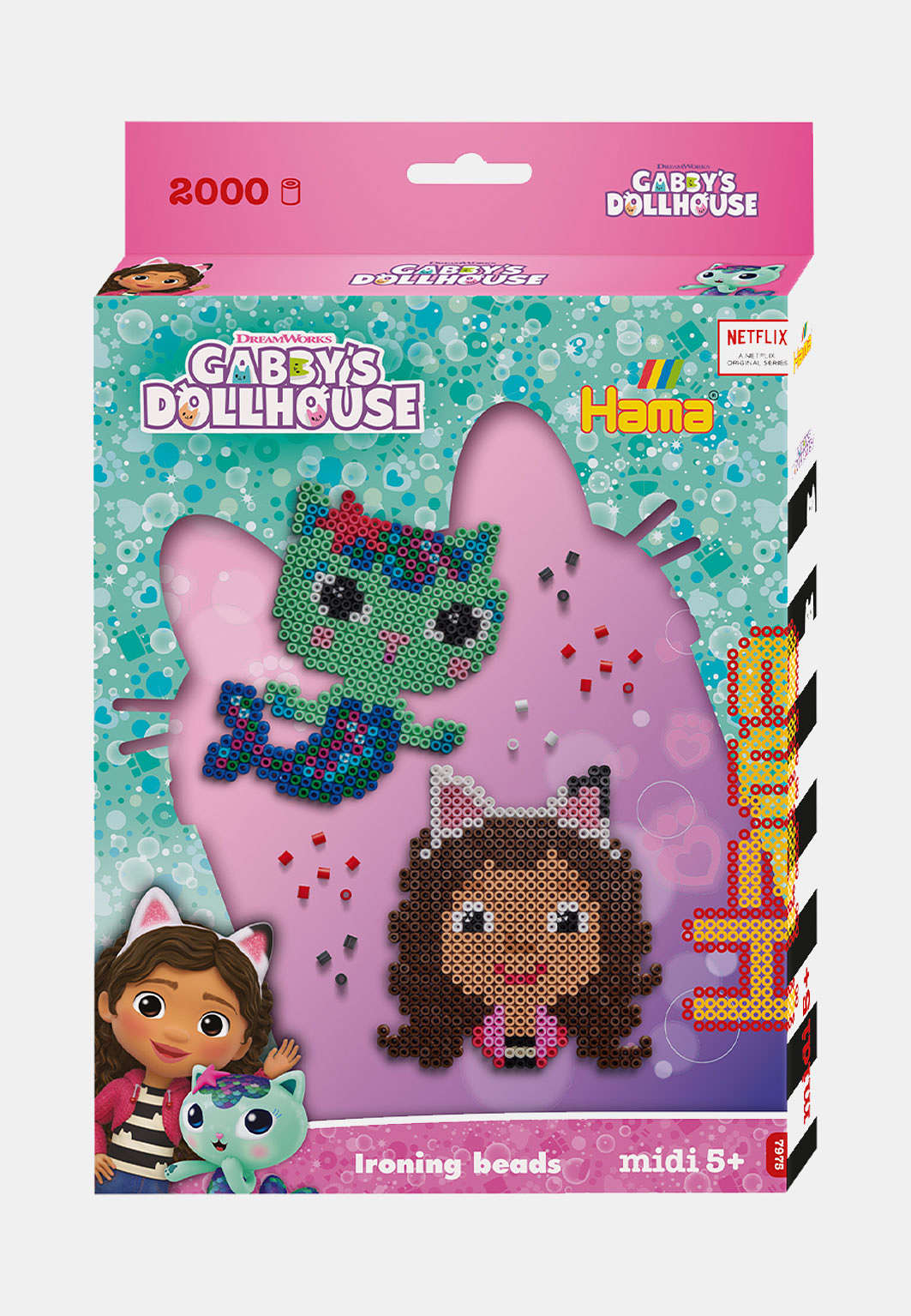 Midi Hanging Box Gabbys Dollhouse 2000 pcs., från Hama.