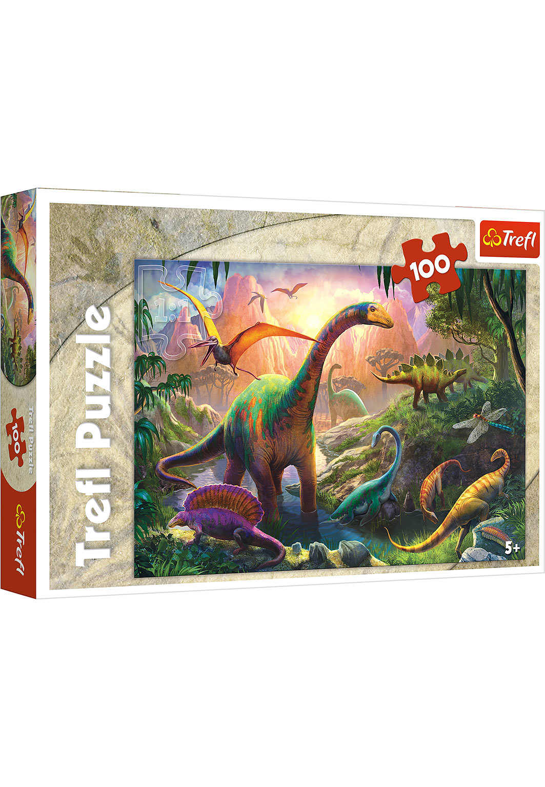 100 Bitar Dinosaurs' Land, från Trefl.