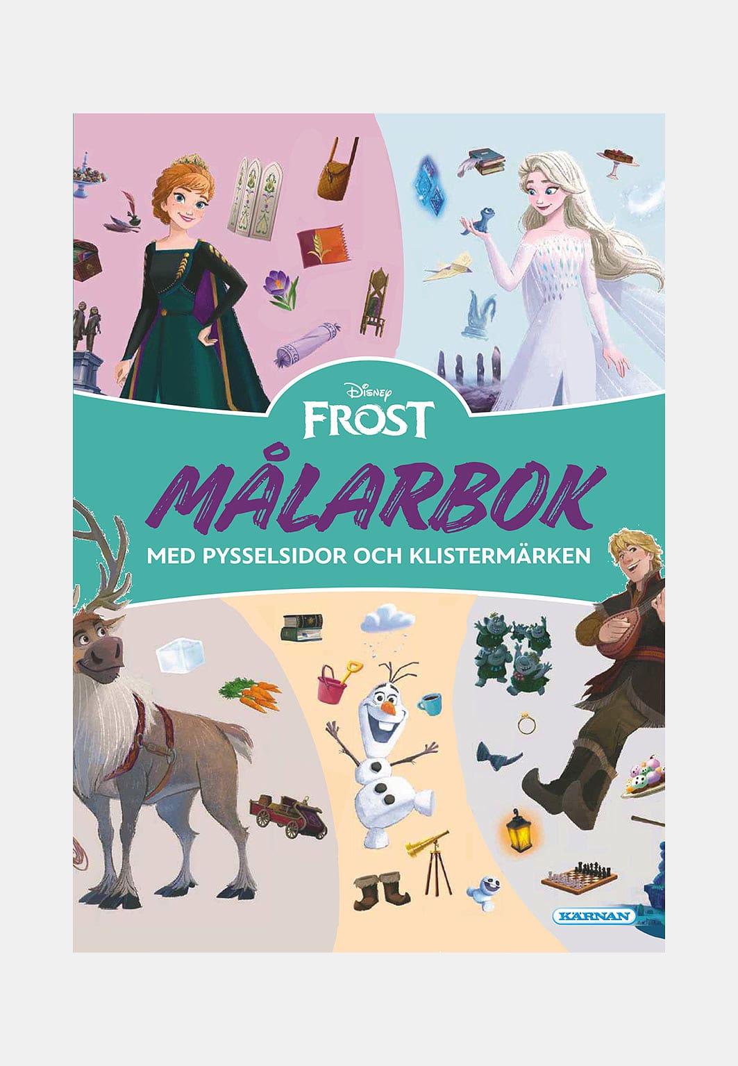 Målarbok med pysselsidor och klistermärken Frost