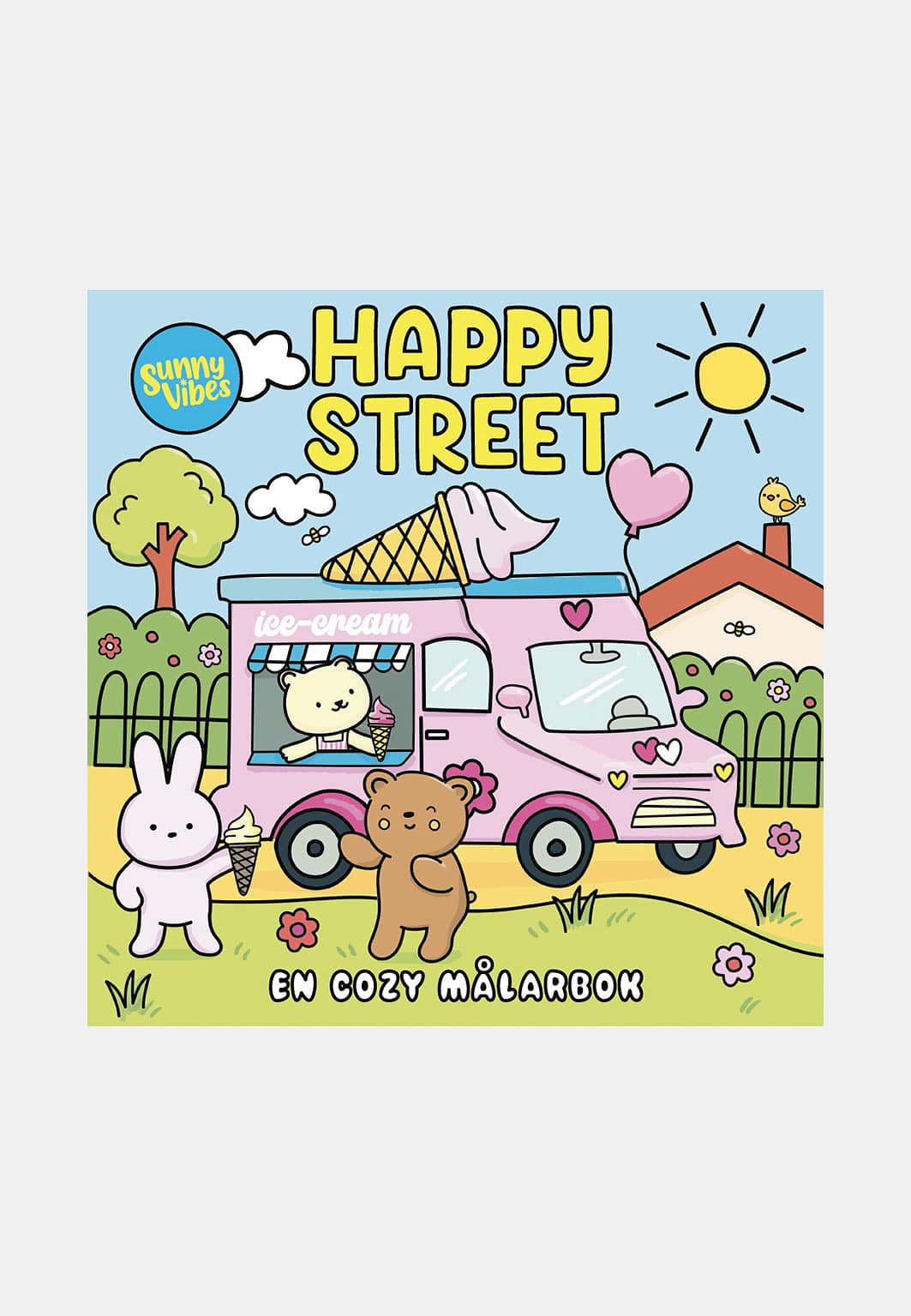 Cozy Happy Street målarbok