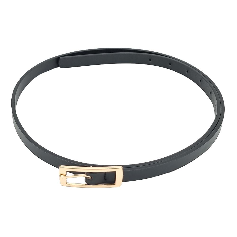 Stilrent Bälte I Imitationsläder 1,5 Cm Brett Med Spänne, från Complement, i färgen gold.