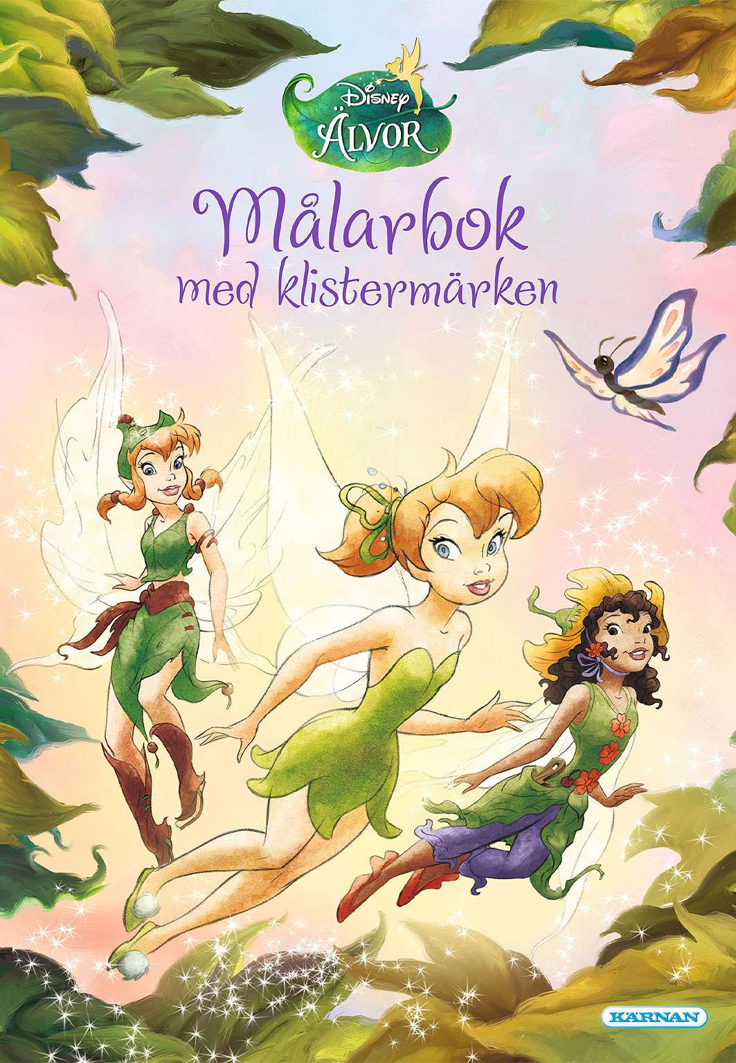 Målarbok Fairies med klistermärken, från KÄRNAN.