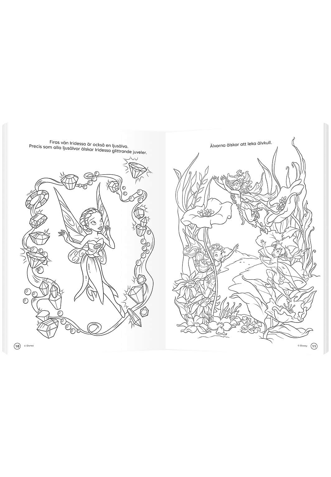 Målarbok Fairies med klistermärken, från KÄRNAN.