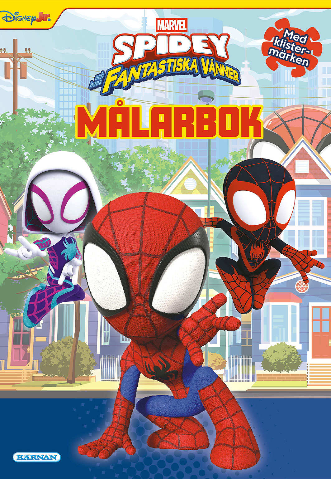 Målarbok Spidey med klistermärken, från KÄRNAN.