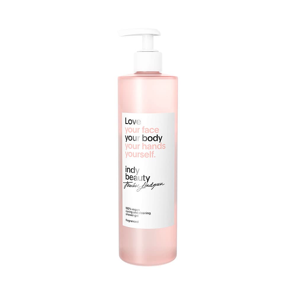 Caring and Cleaning Shower Gel, från Indy Beauty, i färgen Klar Svagt Gul.