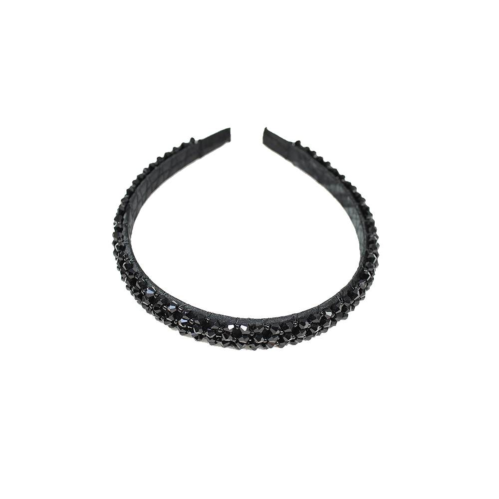 Diadem Med Fasetterade Stenar 1,2 Cm, från Complement, i färgen black.