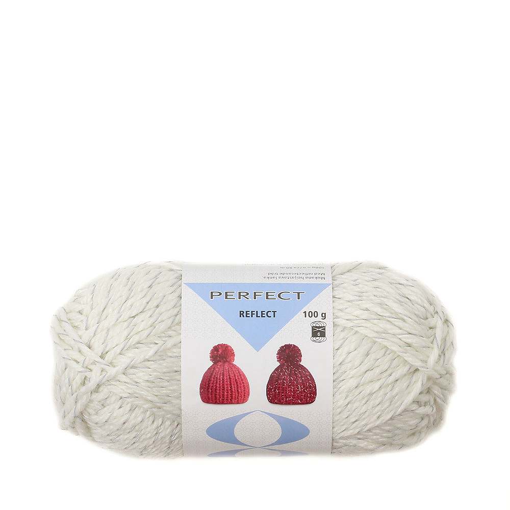 Reflexgarn, 100 gr, från Trend-Tex, i färgen Vit.