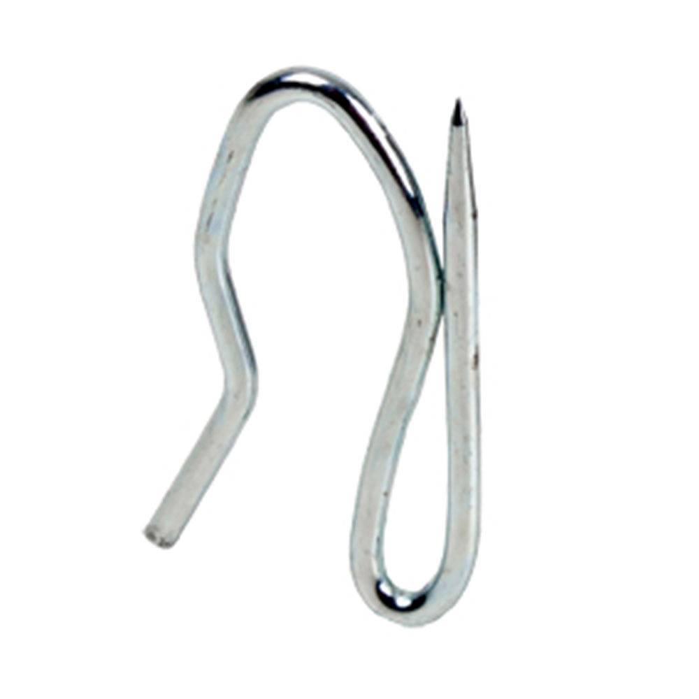 Nålkrok, används tillsammans med C-skena, 10 st, från Kirsch, i färgen Stainless Steel.