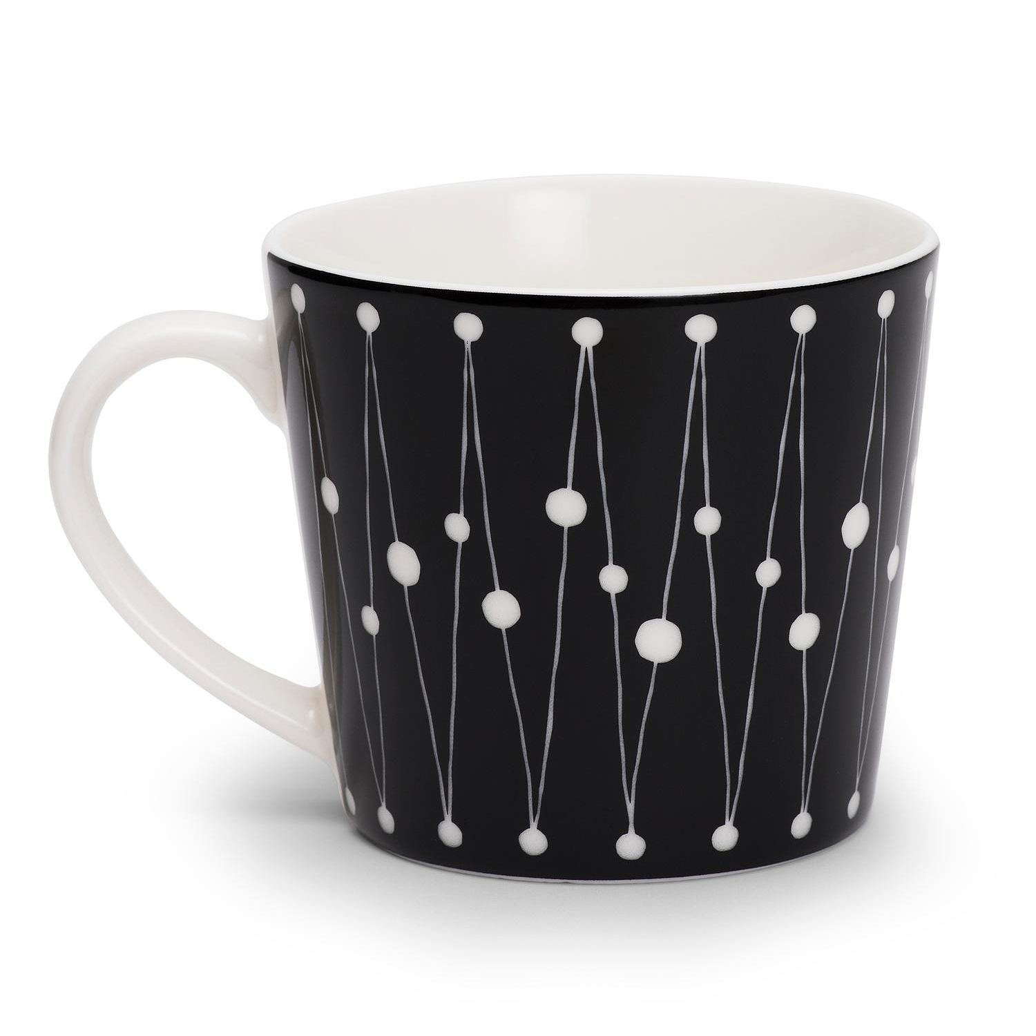 Porslinsmugg Stor Astro, från Littlephant, i färgen svart.