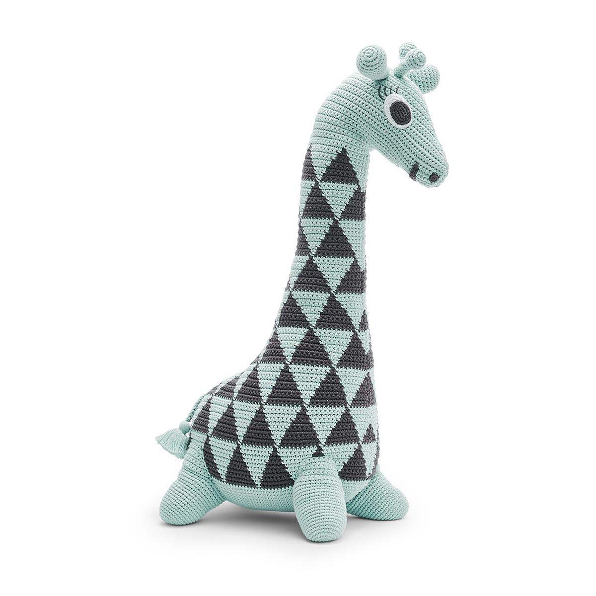 Stort Mjukdjur Giraffe, från Littlephant, i färgen aqua.