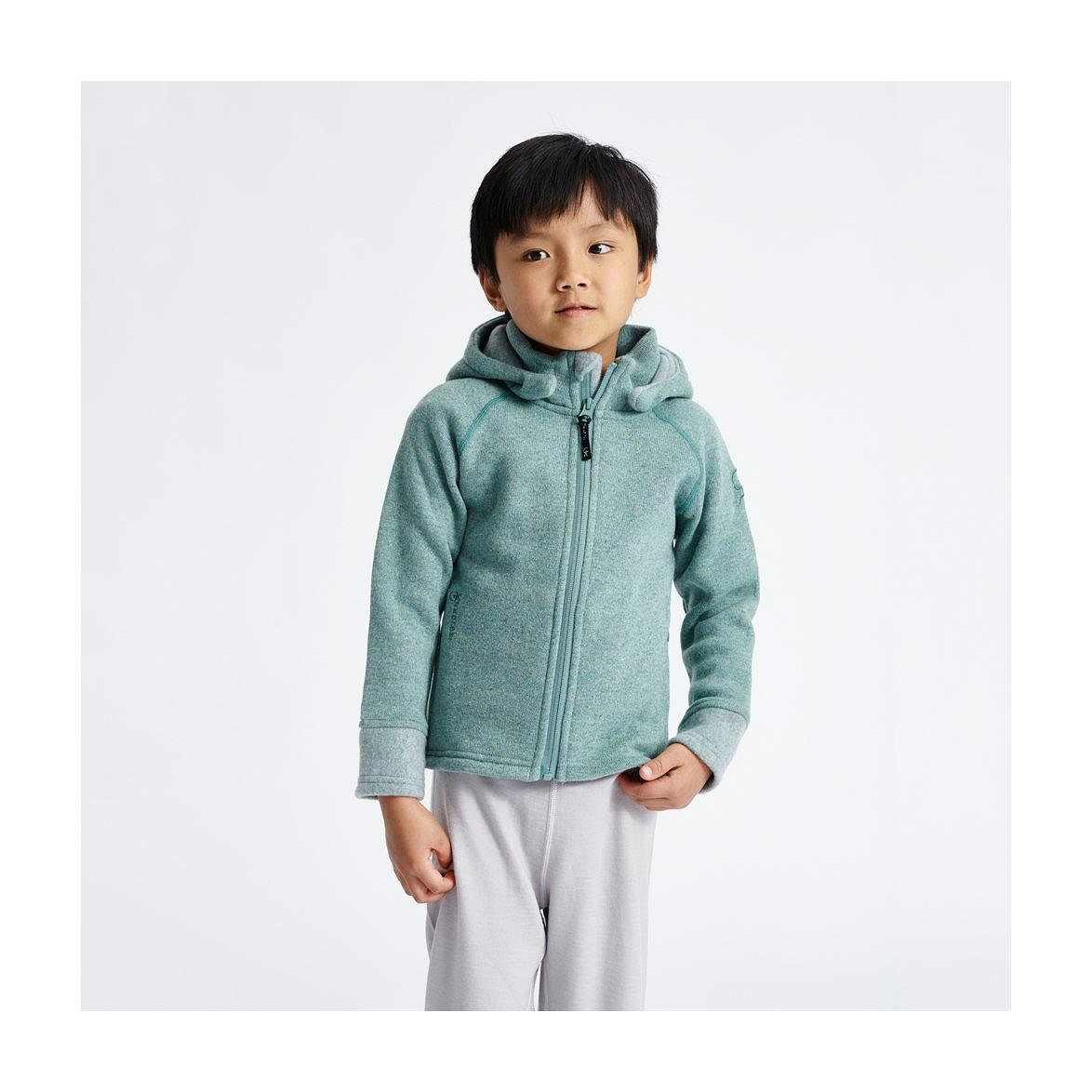 Shaun Hoodie Kids, från ISBJÖRN of Sweden, i färgen pinesilver.