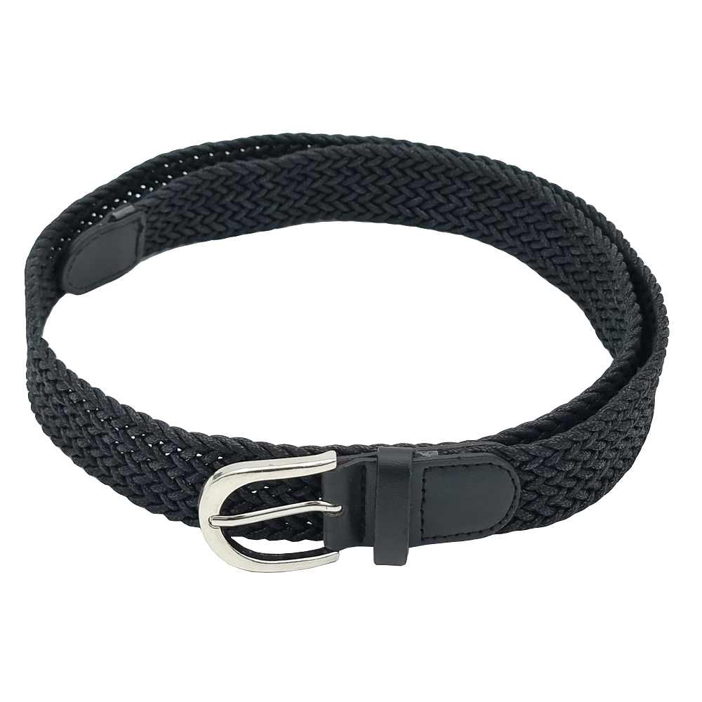 Flätat Bälte I Imitationsläder 3 Cm Brett, från Complement, i färgen black.