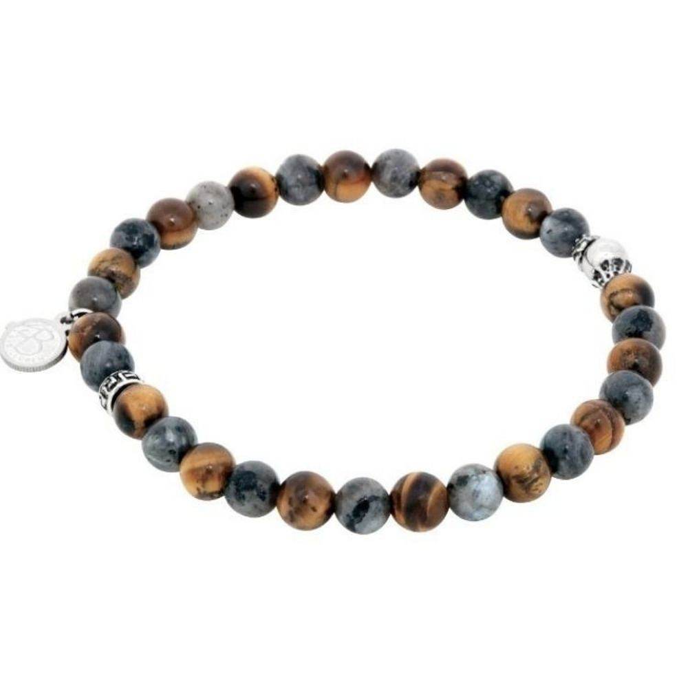 Bruce Beaded Bracelet Brown/grey