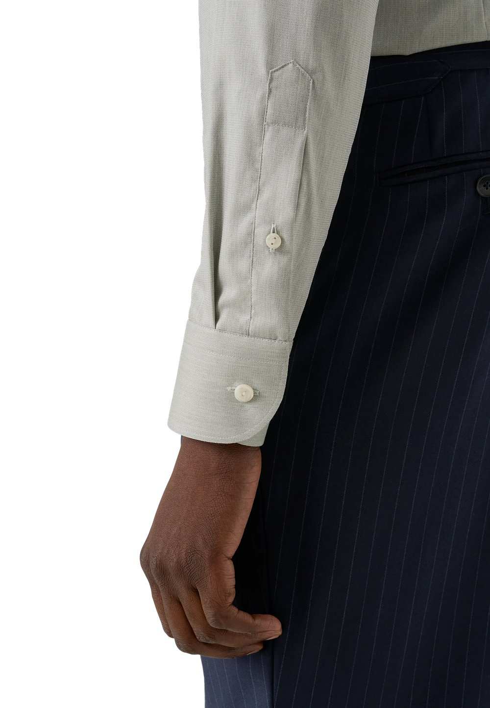 Enfärgad Fine Twill-skjorta Contemporary Fit, från Eton, i färgen mid green.