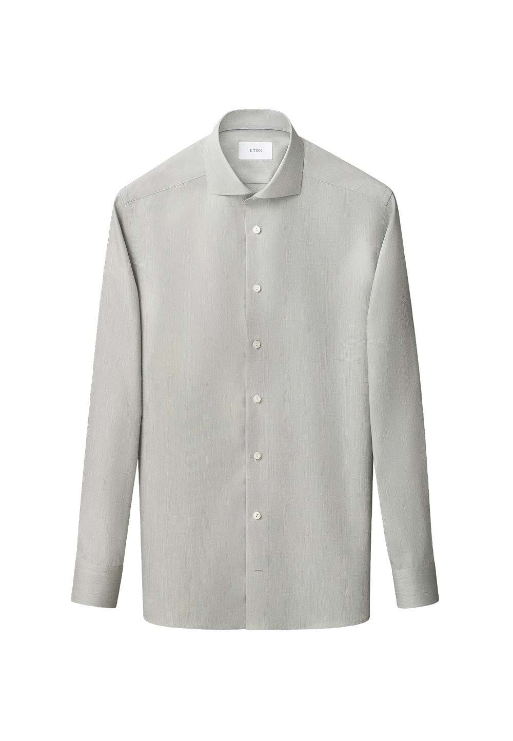 Enfärgad Fine Twill-skjorta Contemporary Fit, från Eton, i färgen mid green.