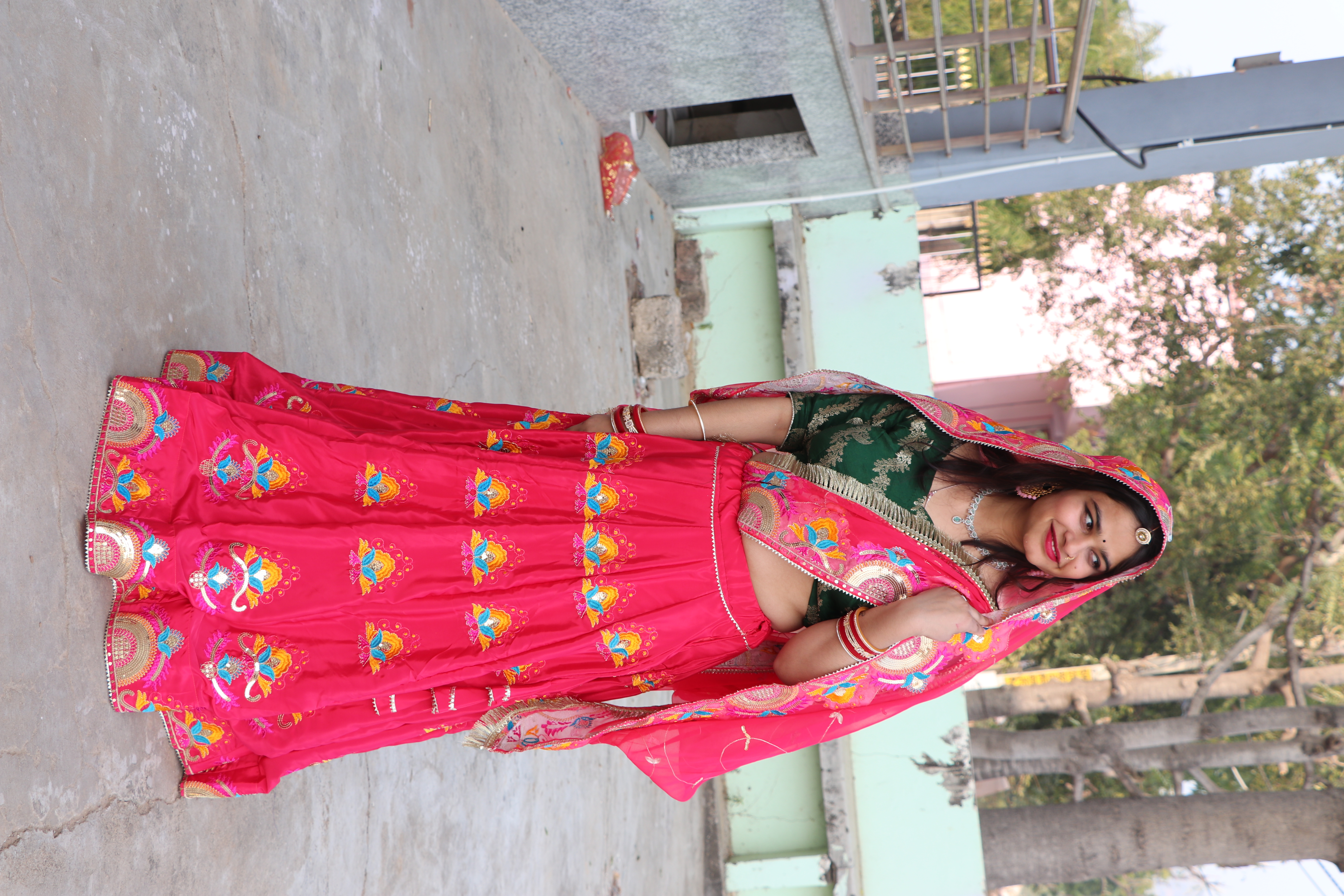 Mulmul Block Print Suit alternate view