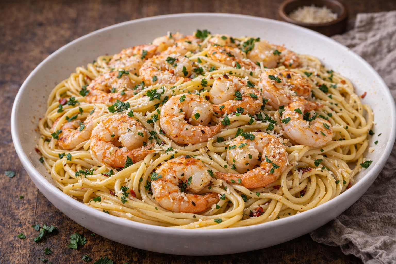 Garlic Butter Shrimp Pasta