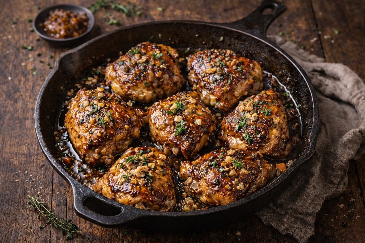 Honey Garlic Chicken Thighs