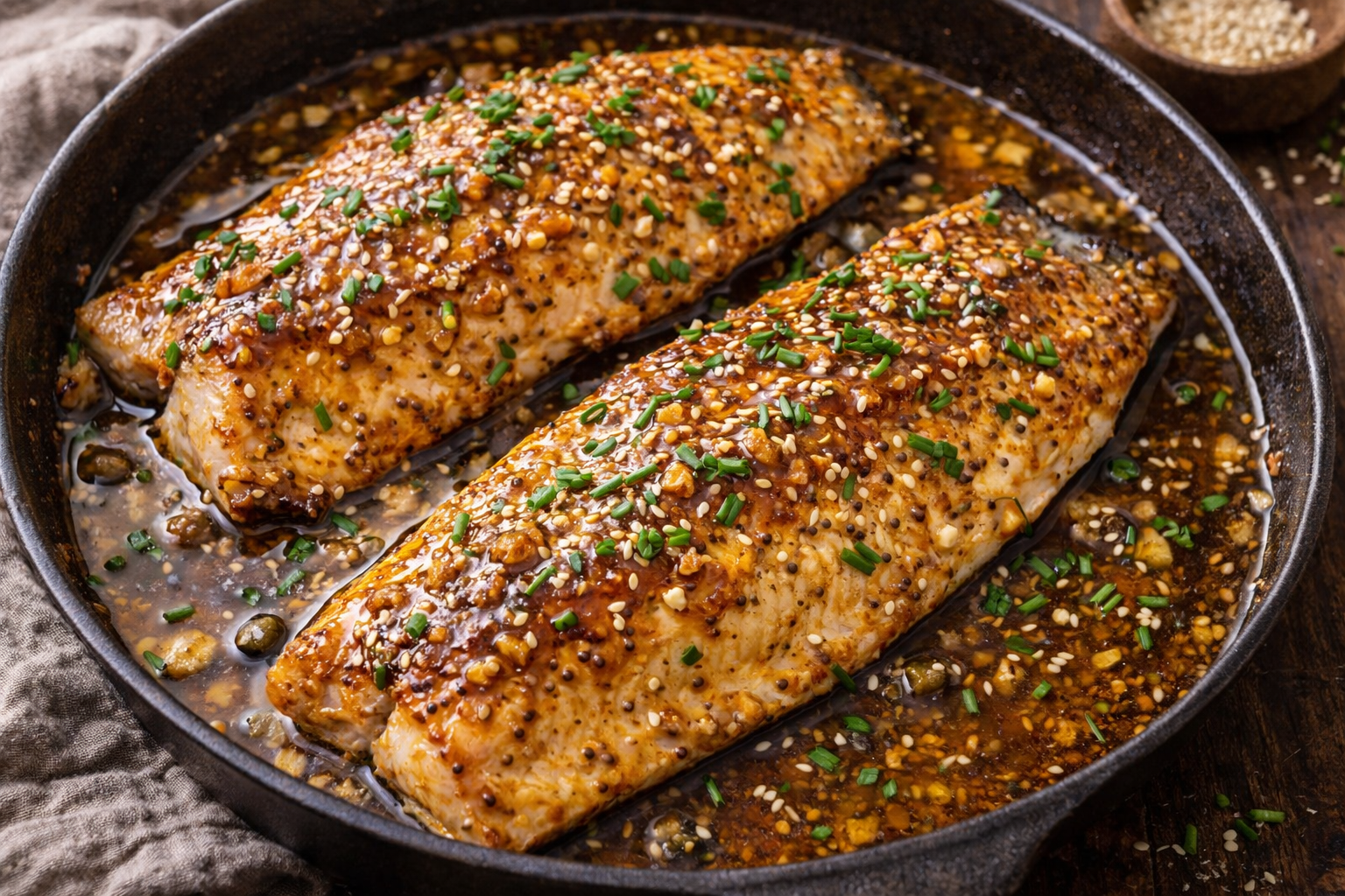 Honey Mustard Glazed Trout