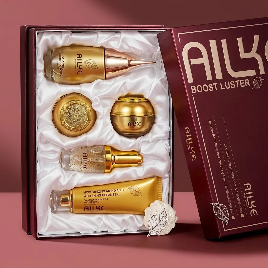AILKE AILKE Boost Luster 24K Gold Collagen Revitalizing and Whitening 5in1 Set