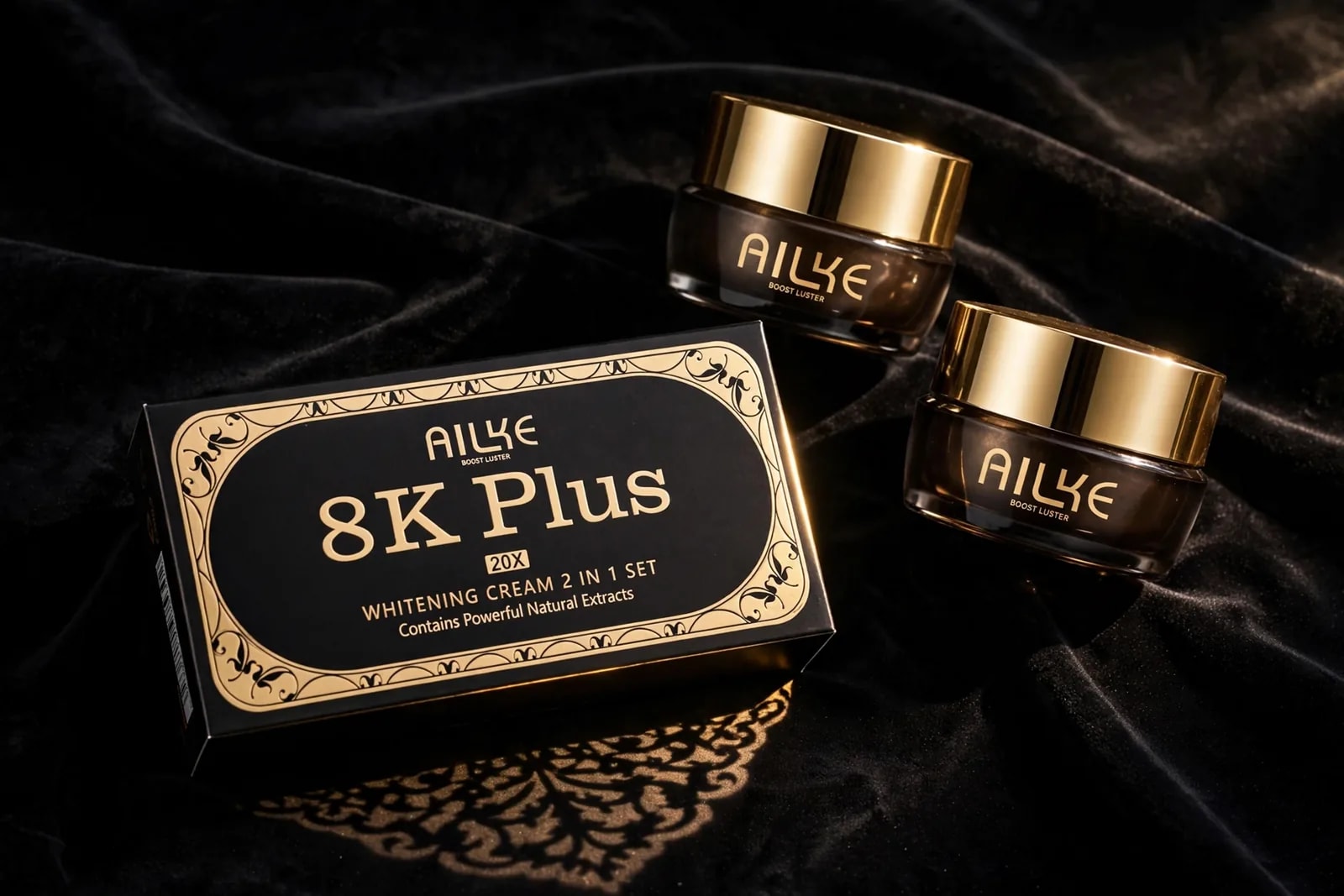 AILKE AILKE Boost Luster 8k a plus Whitening Cream 2in1 Set
