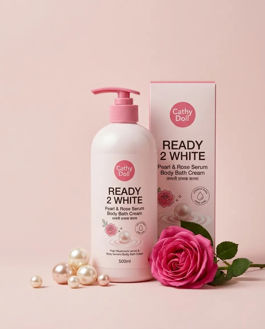 Cathy Doll Cathy Doll READY 2 WHITE Pearl and Rose Serum Body Bath Cream 500ml