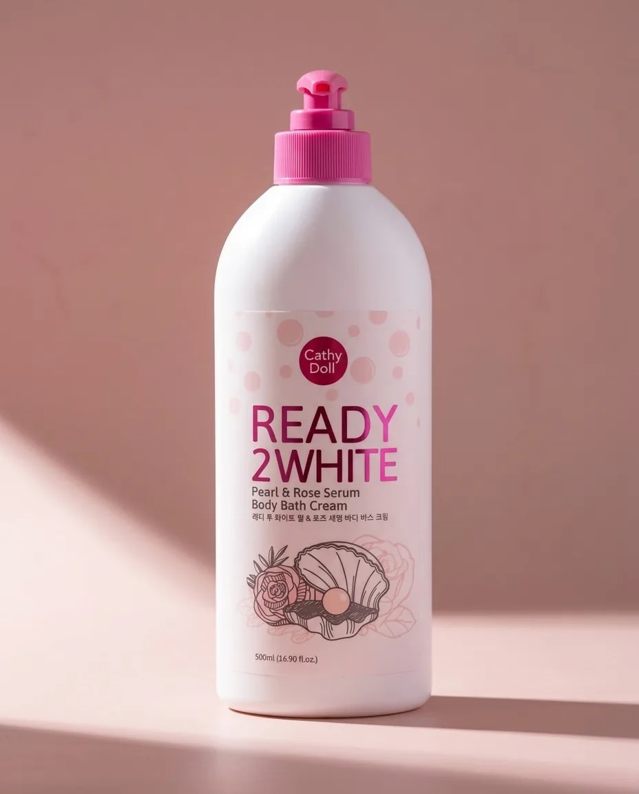 Cathy Doll READY 2 WHITE Pearl and Rose Serum Body Bath Cream 500ml view 2