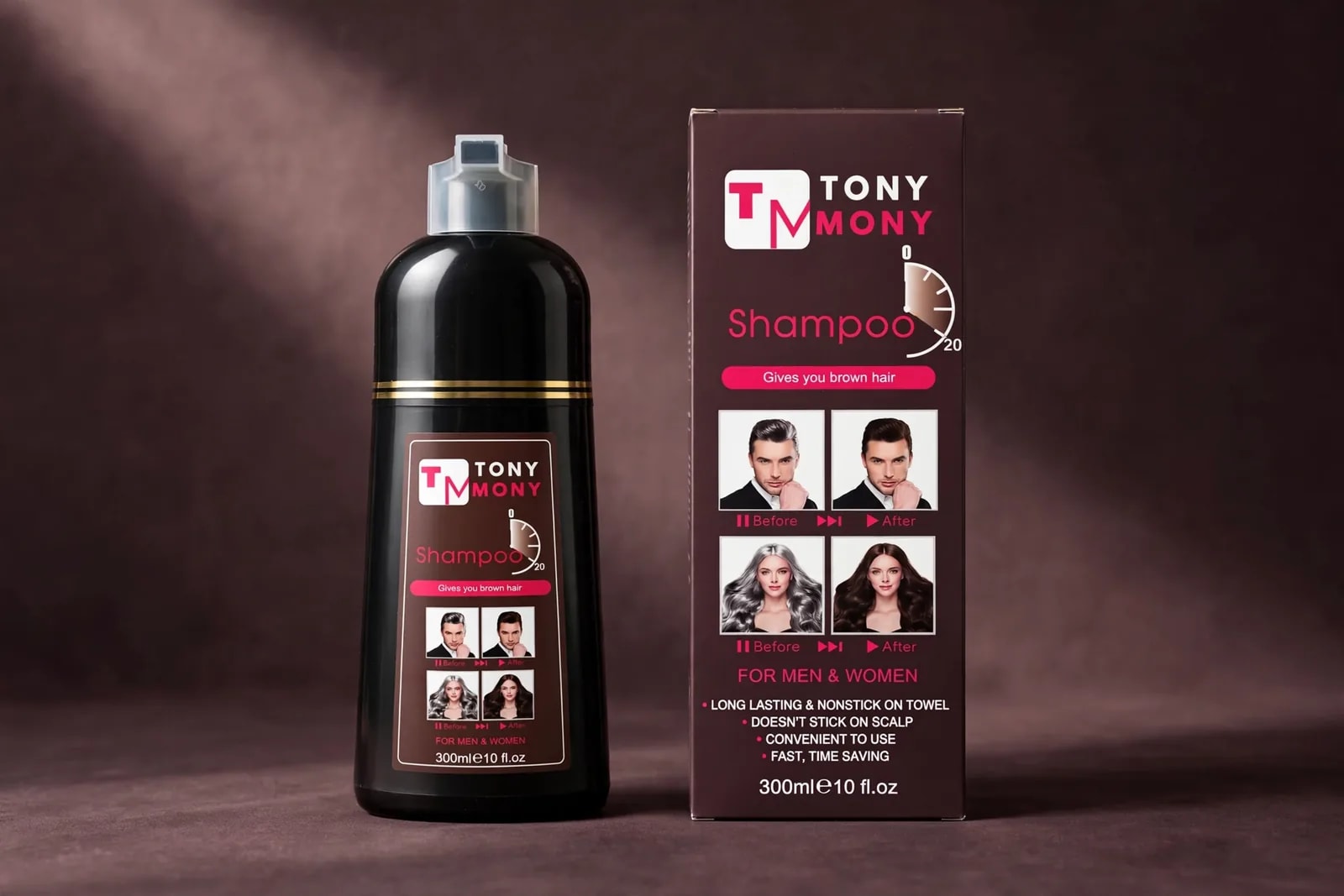 Tony Mony Colour Shampoo Brown Hair 300ml view 4