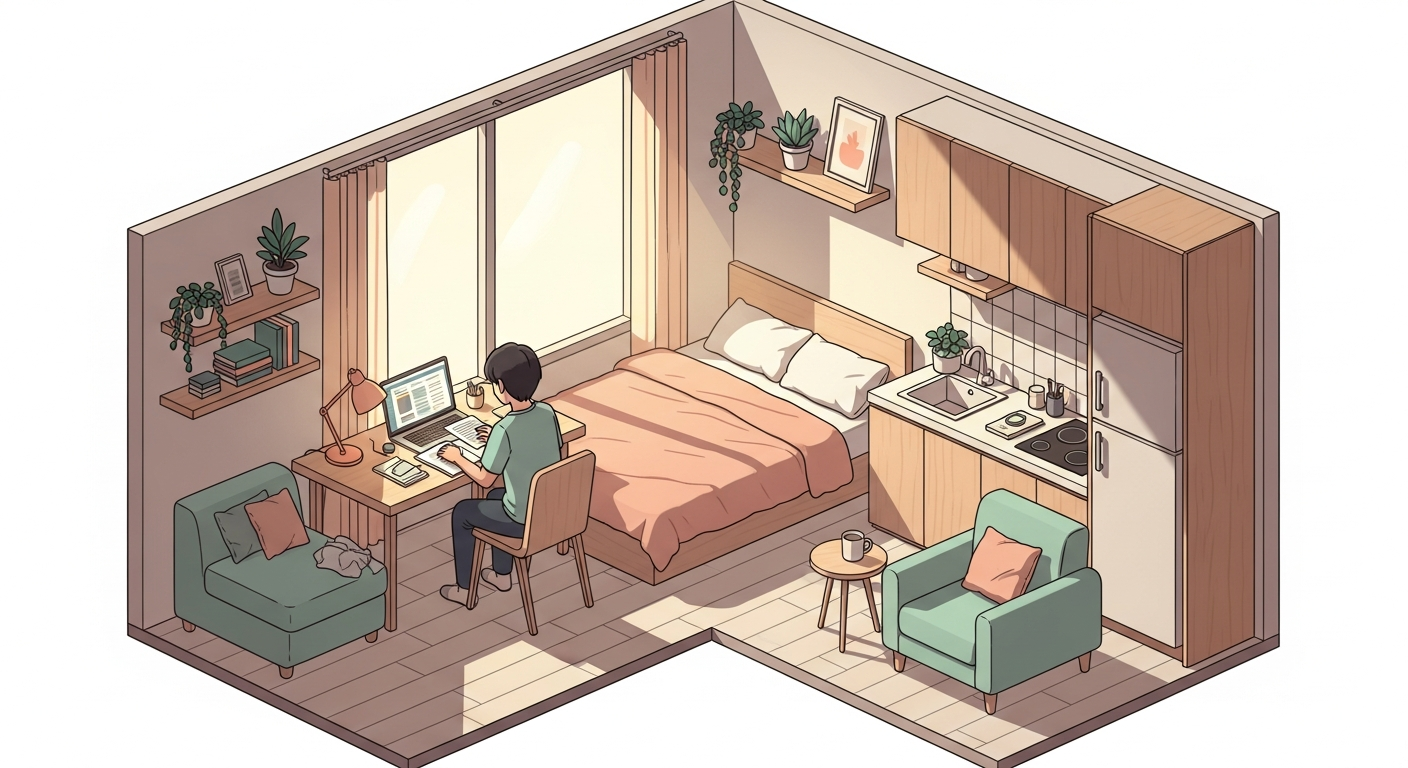 청년 월세 지원금 서류 작성 모습