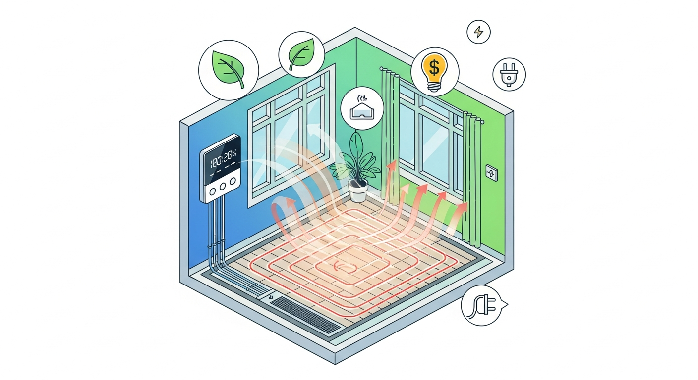 효율적인 난방 시스템이 적용된 아파트 인테리어
