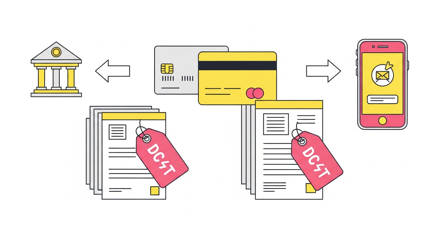 공과금 자동이체 할인을 위한 다양한 결제 방법 비교 일러스트