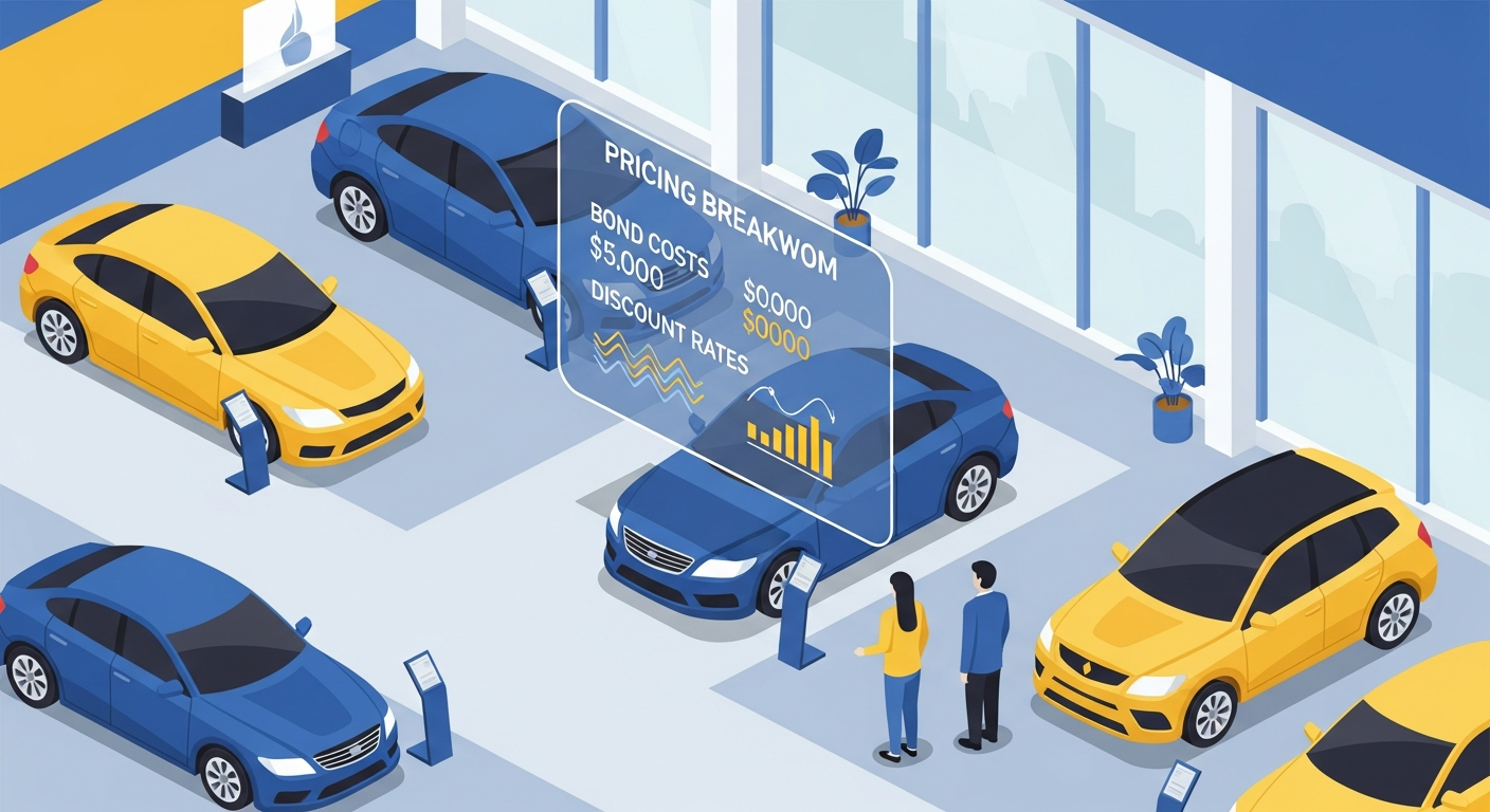 자동차채권 할인율 비교 및 매도 방법 선택 과정 일러스트
