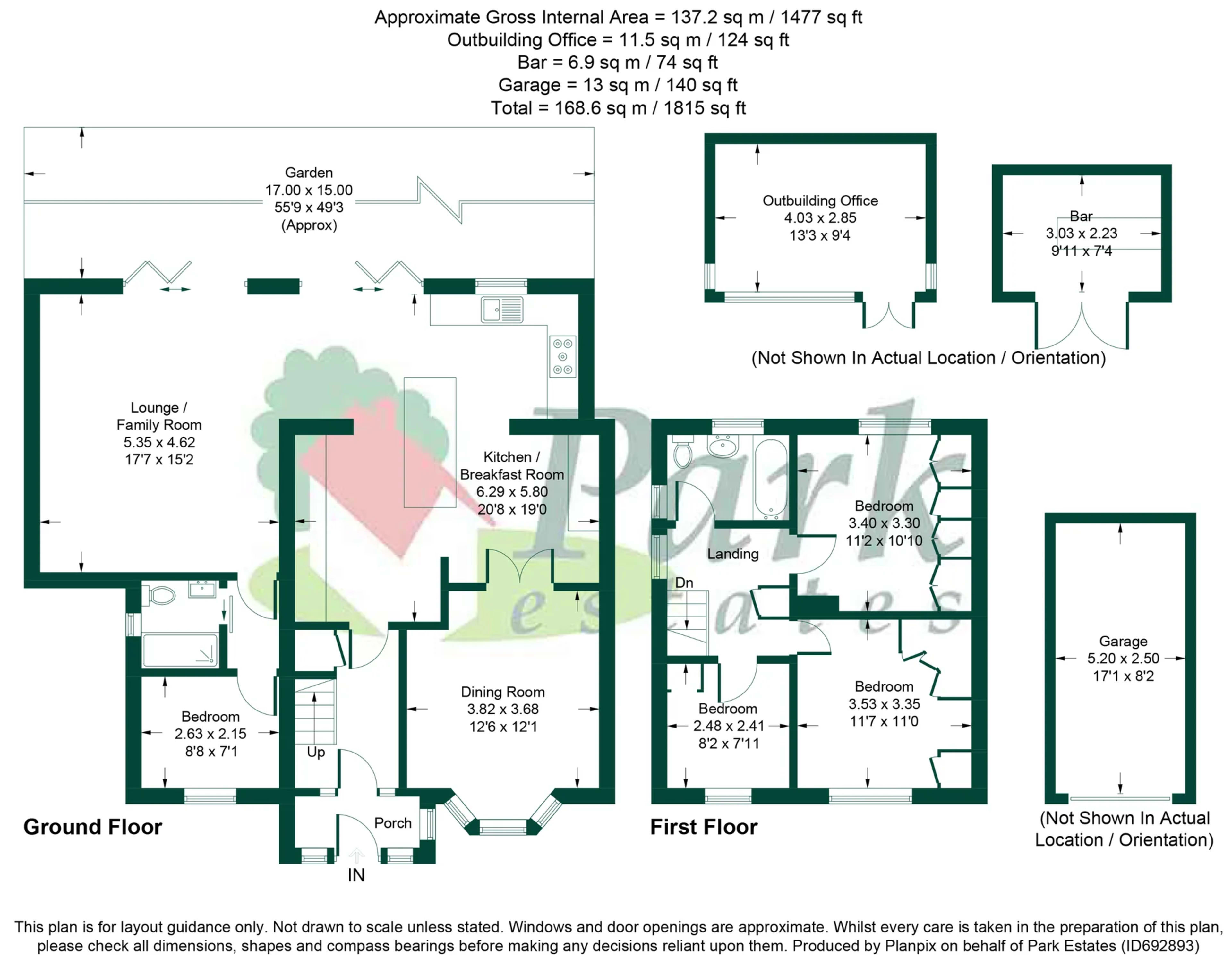 2D colored floor plan layout example 3