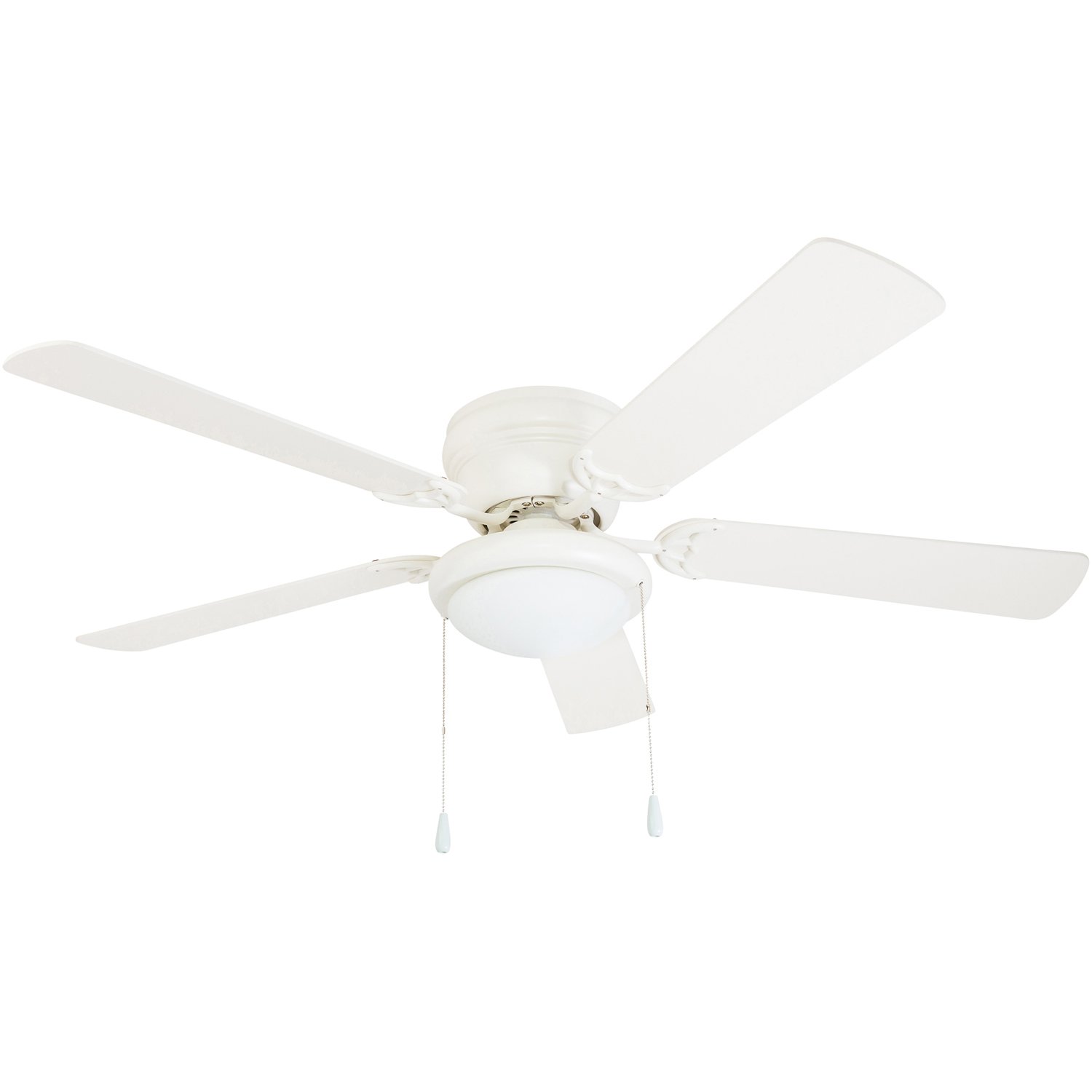 Details About Ceiling Fan 52 Hugger White West Hill With 5 Blades Bowl Light Kit