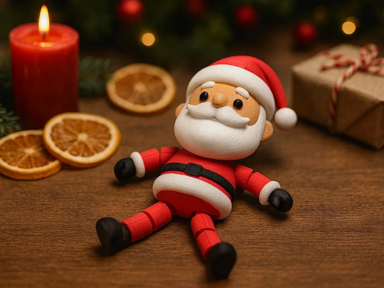 Figura articulada de Papá Noel: un bonito juguete navideño - Figuras