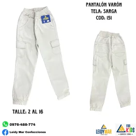 Pantalon varon Codigo 151 talle 2 al 16