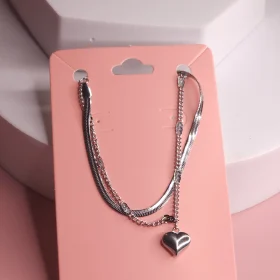 Pulsera doble corazón 