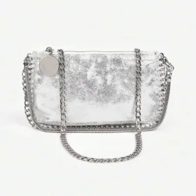 Cartera plateada clara multiuso