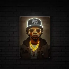 Bruno Mars Cuadro neón