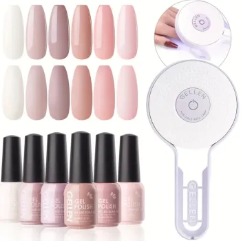 KIT DE MANICURA CON LAMPARITA PORTATIL