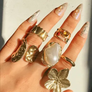 SET DE 6 ANILLO FOLK