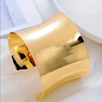 BRAZALETE ANCHO DORADO