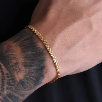 Pulsera candado doble 4mm